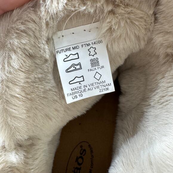 TAOS Future Mid Boots Suede Lined Faux Fur Brown 10 - Picture 6 of 8